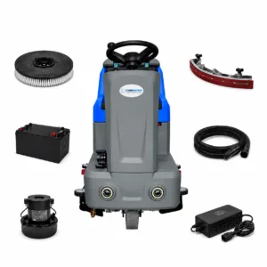 Floor cleaning machine and components setup